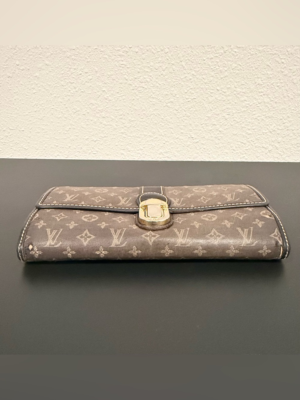 🤎 Louis Vuitton Monogram Idylle Sarah Canvas Clutch Long Wallet with Chain - Picture 9 of 16